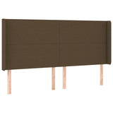 Vidaxl hoofdbord led 183x16x118 128 cm stof donkerbruin