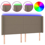 Vidaxl hoofdbord led 183x16x118 128 cm stof taupe