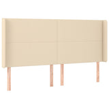 Vidaxl hoofdbord led 183x16x118 128 cm stof crèmekleurig