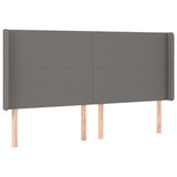 Vidaxl hoofdbord led 203x16x118 128 cm stof donkergrijs