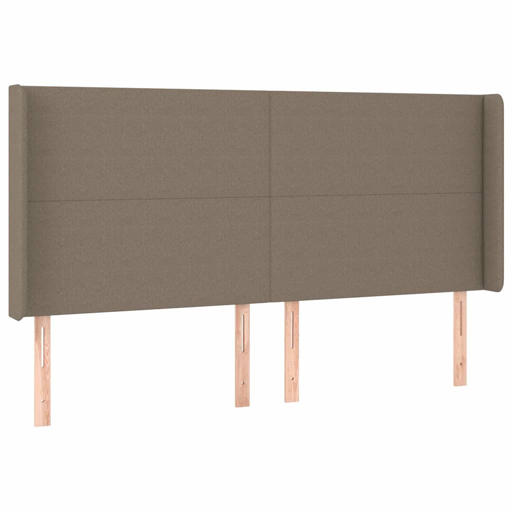 Vidaxl hoofdbord led 203x16x118 128 cm stof taupe