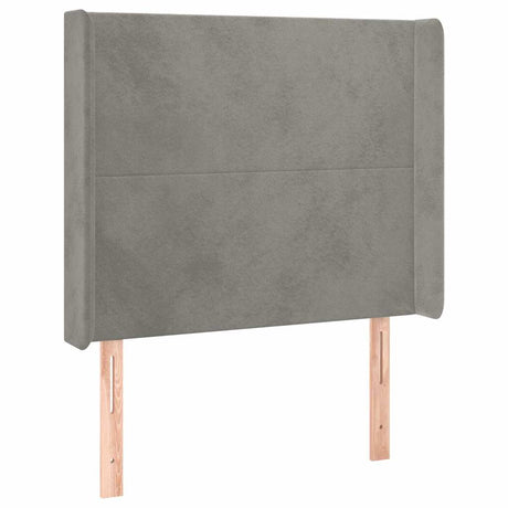 Vidaxl hoofdbord led 93x16x118 128 cm fluweel lichtgrijs