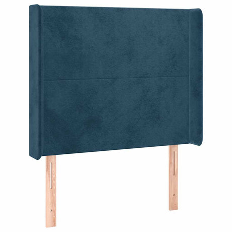 Vidaxl hoofdbord led 103x16x118 128 cm fluweel donkerblauw