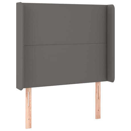 Vidaxl hoofdbord led 83x16x118 128 cm kunstleer grijs