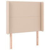 Vidaxl hoofdbord led 93x16x118 128 cm kunstleer cappuccinokleurig