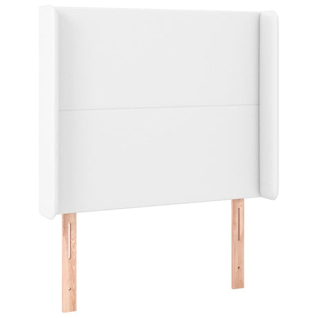 Vidaxl hoofdbord led 103x16x118 128 cm kunstleer wit
