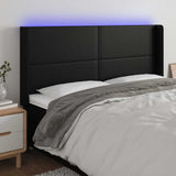 Vidaxl hoofdbord led 163x16x118 128 cm kunstleer zwart