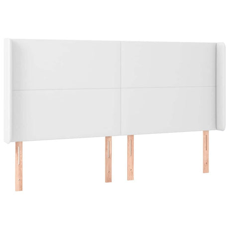 Vidaxl hoofdbord led 203x16x118 128 cm kunstleer wit