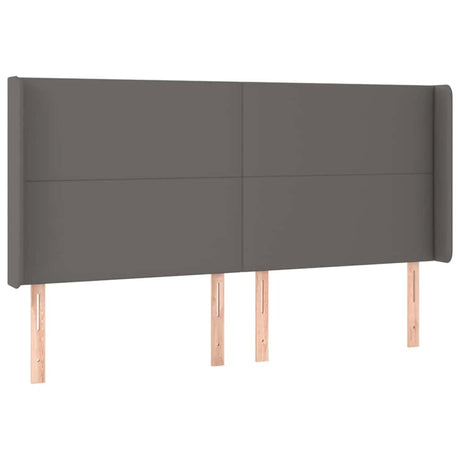 Vidaxl hoofdbord led 203x16x118 128 cm kunstleer grijs