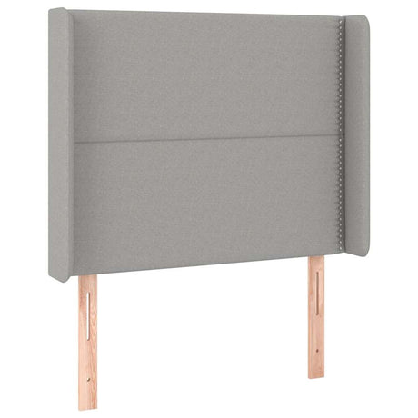 Vidaxl hoofdbord led 93x16x118 128 cm stof lichtgrijs