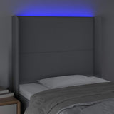 Vidaxl hoofdbord led 93x16x118 128 cm stof lichtgrijs