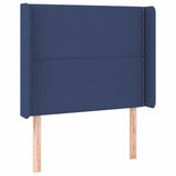 Vidaxl hoofdbord led 93x16x118 128 cm stof blauw