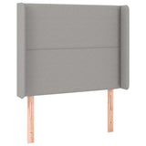 Vidaxl hoofdbord led 103x16x118 128 cm stof lichtgrijs