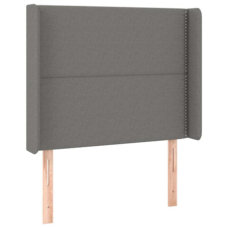 Vidaxl hoofdbord led 103x16x118 128 cm stof donkergrijs
