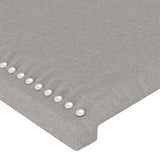 Vidaxl hoofdbord led 147x16x118 128 cm stof lichtgrijs