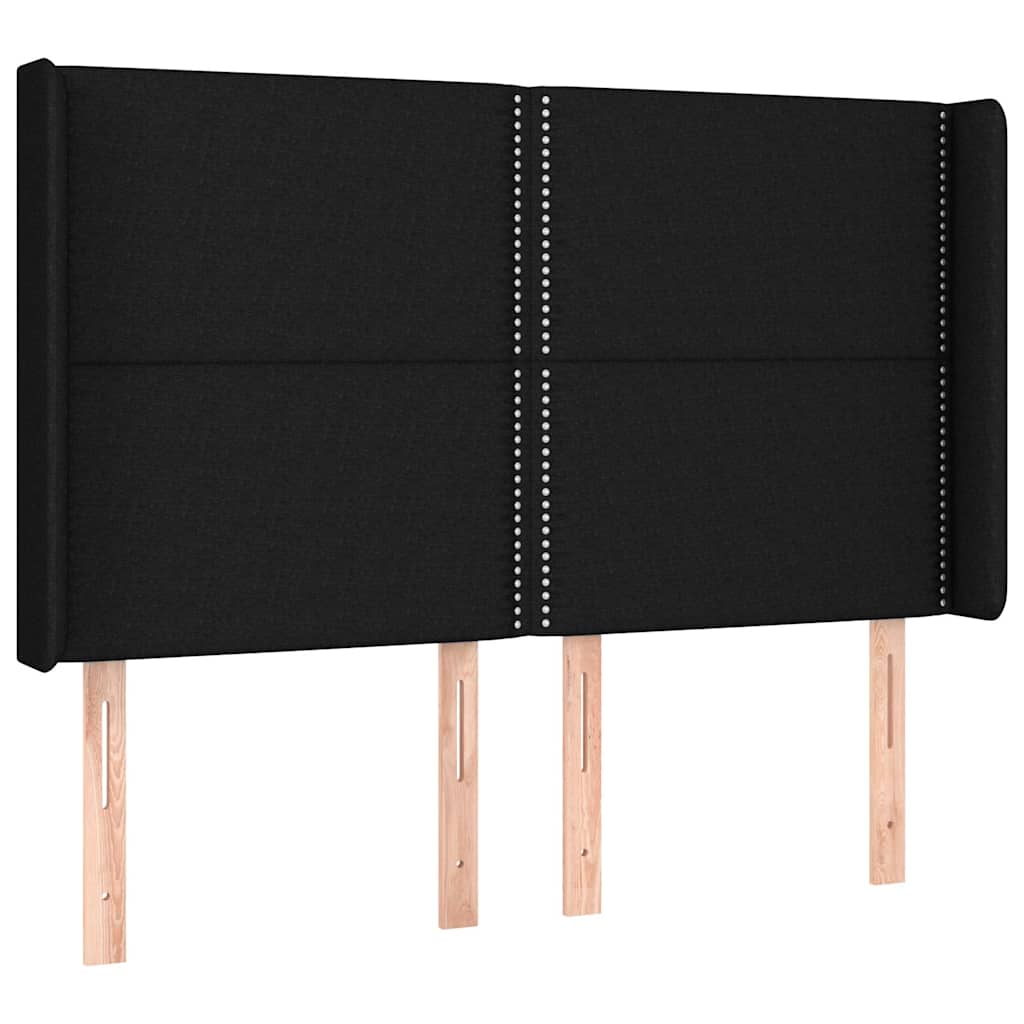 Vidaxl hoofdbord led 147x16x118 128 cm stof zwart
