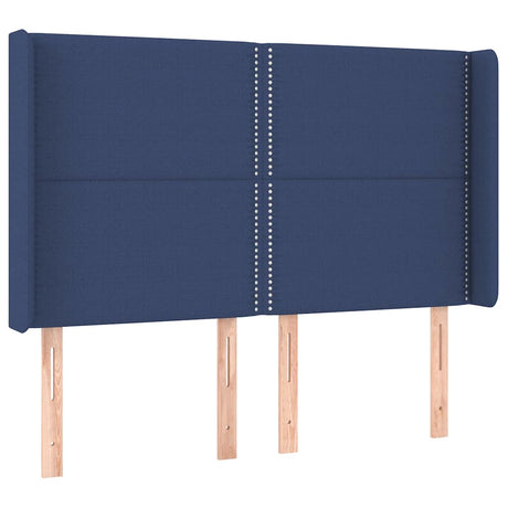 Vidaxl hoofdbord led 147x16x118 128 cm stof blauw