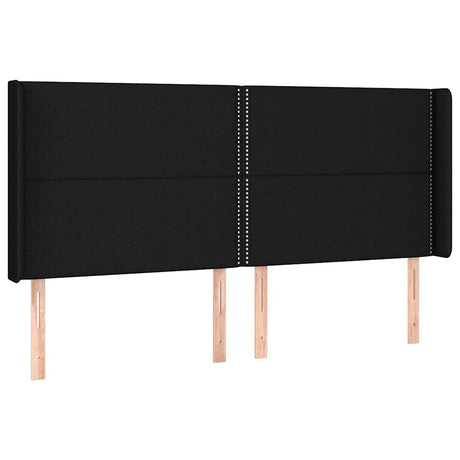 Vidaxl hoofdbord led 183x16x118 128 cm stof zwart