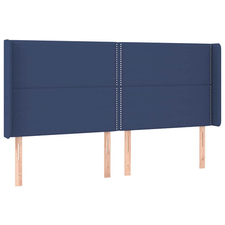 Vidaxl hoofdbord led 183x16x118 128 cm stof blauw