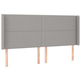 Vidaxl hoofdbord led 203x16x118 128 cm stof lichtgrijs