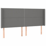 Vidaxl hoofdbord led 203x16x118 128 cm stof donkergrijs