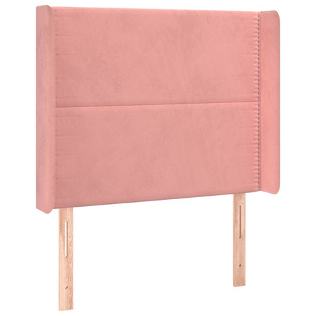 Vidaxl hoofdbord led 83x16x118 128 cm fluweel roze