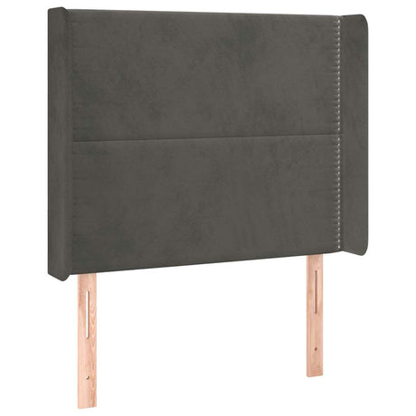 Vidaxl hoofdbord led 103x16x118 128 cm fluweel donkergrijs