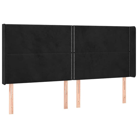Vidaxl hoofdbord led 203x16x118 128 cm fluweel zwart