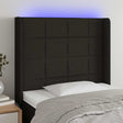 Vidaxl hoofdbord led 83x16x118 128 cm stof zwart
