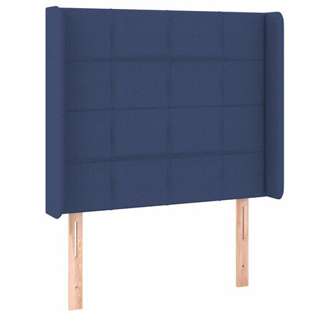 Vidaxl hoofdbord led 83x16x118 128 cm stof blauw