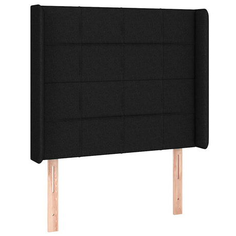 Vidaxl hoofdbord led 93x16x118 128 cm stof zwart