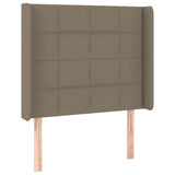 Vidaxl hoofdbord led 103x16x118 128 cm stof taupe