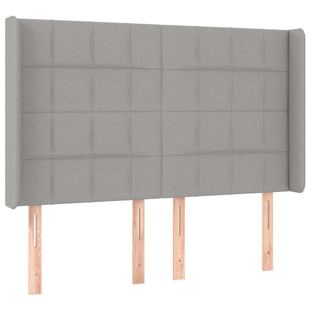 Vidaxl hoofdbord led 147x16x118 128 cm stof lichtgrijs