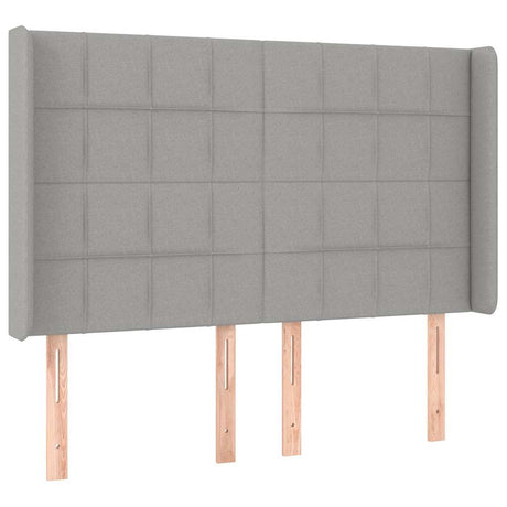 Vidaxl hoofdbord led 147x16x118 128 cm stof lichtgrijs