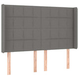 Vidaxl hoofdbord led 147x16x118 128 cm stof donkergrijs