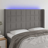 Vidaxl hoofdbord led 147x16x118 128 cm stof donkergrijs