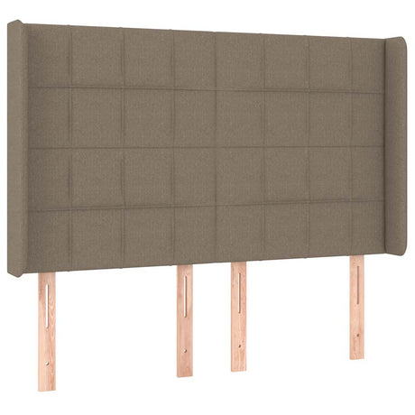 Vidaxl hoofdbord led 147x16x118 128 cm stof taupe