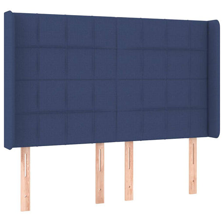 Vidaxl hoofdbord led 147x16x118 128 cm stof blauw