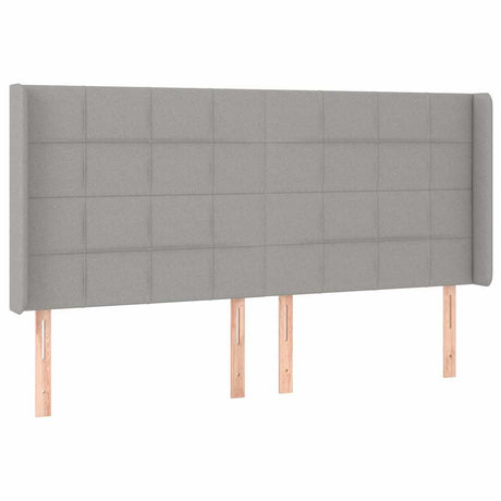 Vidaxl hoofdbord led 163x16x118 128 cm stof lichtgrijs