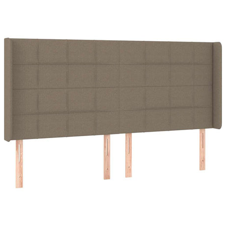 Vidaxl hoofdbord led 163x16x118 128 cm stof taupe