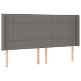Vidaxl hoofdbord led 183x16x118 128 cm stof donkergrijs