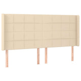 Vidaxl hoofdbord led 183x16x118 128 cm stof crèmekleurig