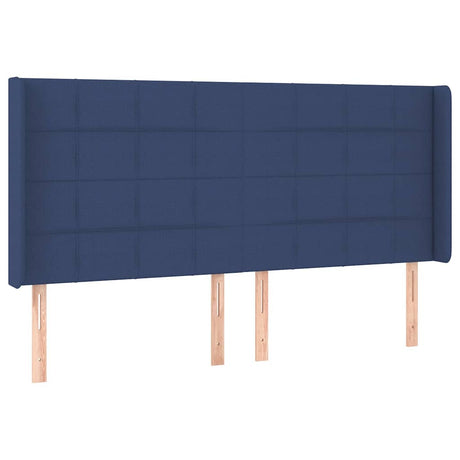 Vidaxl hoofdbord led 183x16x118 128 cm stof blauw