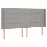 Vidaxl hoofdbord led 203x16x118 128 cm stof lichtgrijs
