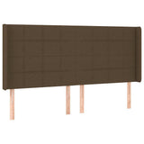 Vidaxl hoofdbord led 203x16x118 128 cm stof donkerbruin