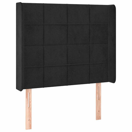 Vidaxl hoofdbord led 103x16x118 128 cm fluweel zwart