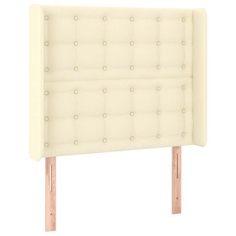 Vidaxl hoofdbord led 103x16x118 128 cm kunstleer crèmekleurig