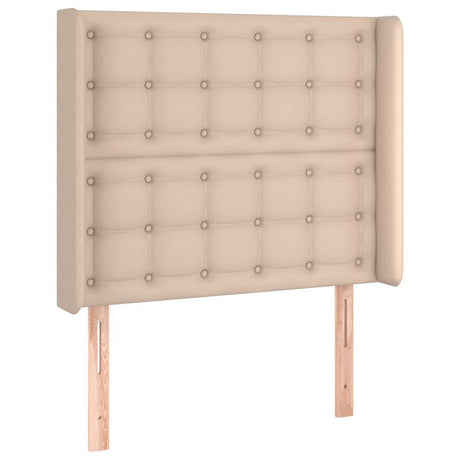 Vidaxl hoofdbord led 103x16x118 128 cm kunstleer cappuccinokleurig