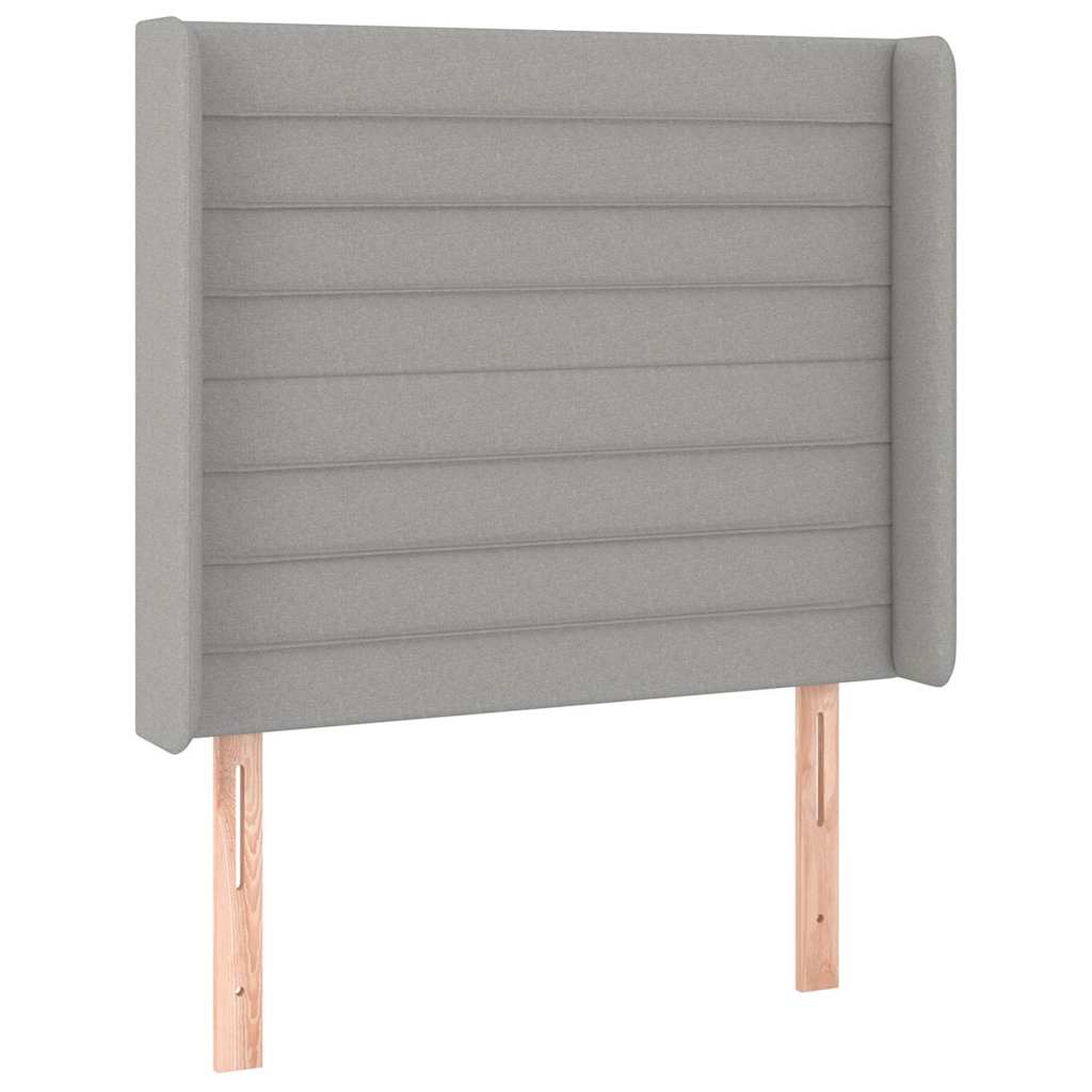 Vidaxl hoofdbord led 83x16x118 128 cm stof lichtgrijs