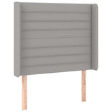 Vidaxl hoofdbord led 83x16x118 128 cm stof lichtgrijs